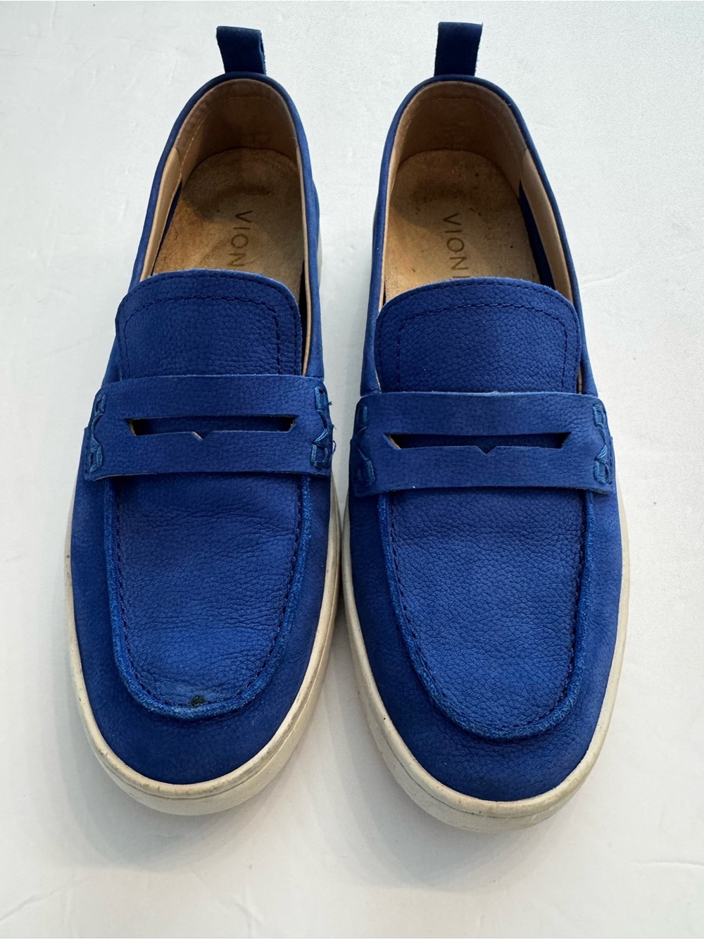 Vionic Blue Suede Loafers